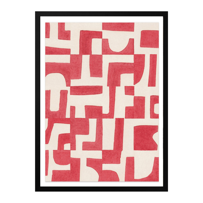 Red Puzzle Art Print