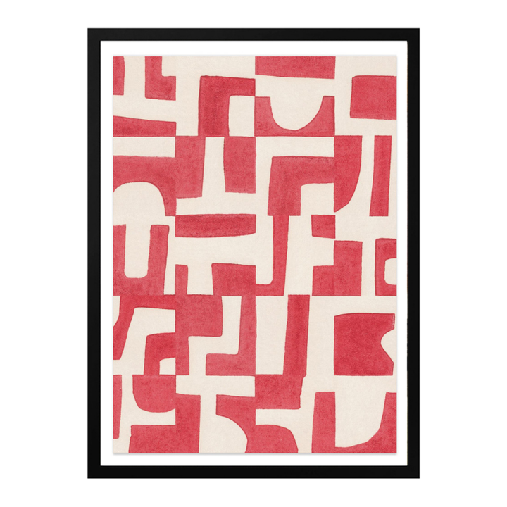 Red Puzzle Art Print