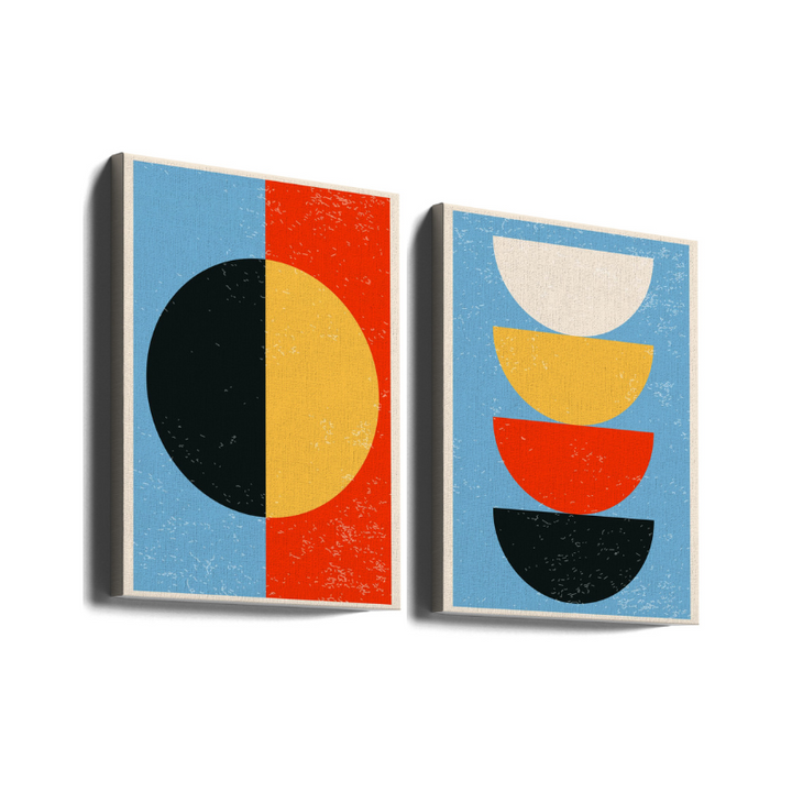 Set  de cuadros "Minimal Abstract Shapes Series #2"