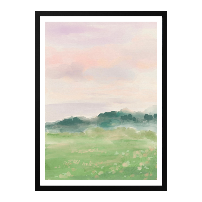 Cuadro "Misty Morning Fields"