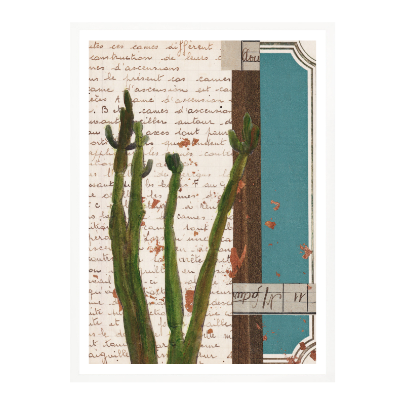 Cuadro "Green Cactus Collage"