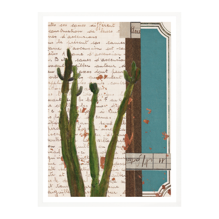 Cuadro "Green Cactus Collage"