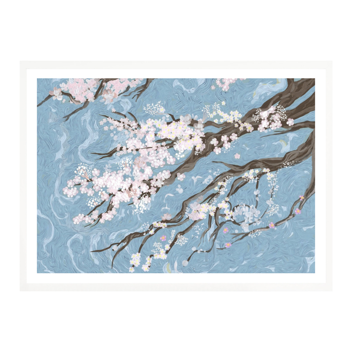 Cuadro "Spring Cherry Blossoms Blue"