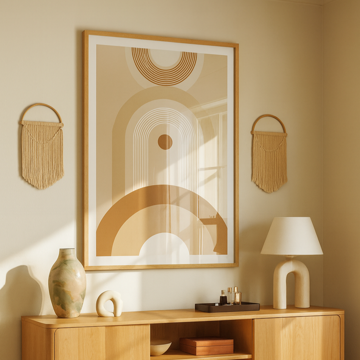 Cuadro "Beige Mid Century Poster No.2"
