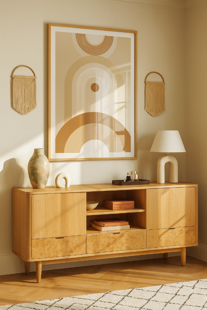 Cuadro "Beige Mid Century Poster No.2"