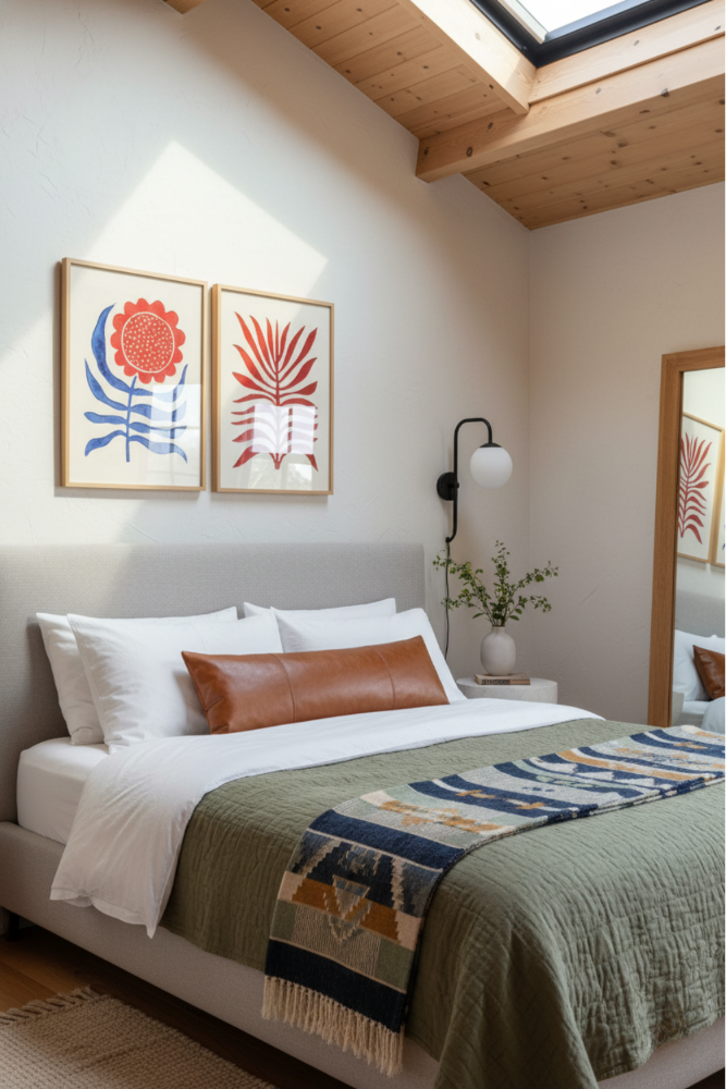 Cuadro "Red Flower / Lino"