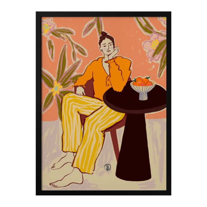 Woman with Oranges Art Print