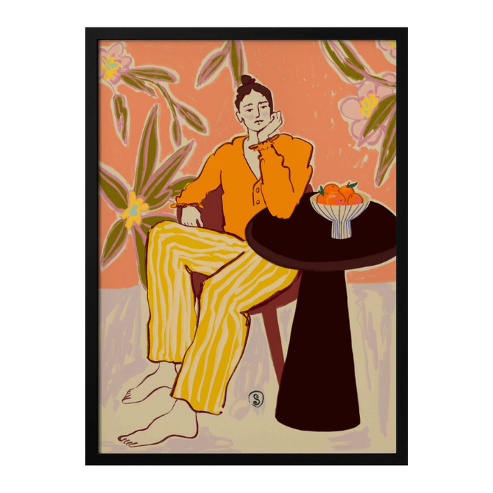 Woman with Oranges Art Print