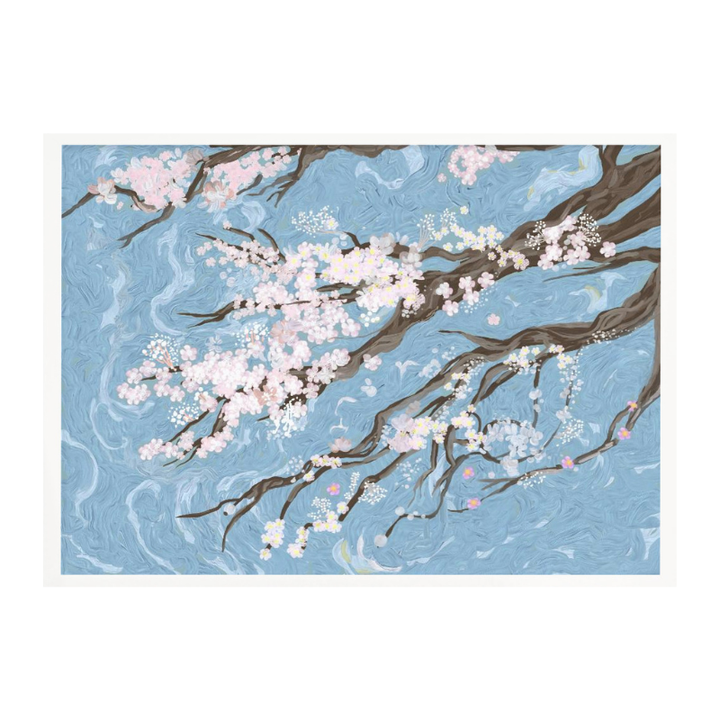 Cuadro "Spring Cherry Blossoms Blue"