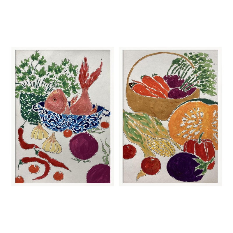 Set de cuadros "Mediterranean Kitchen"