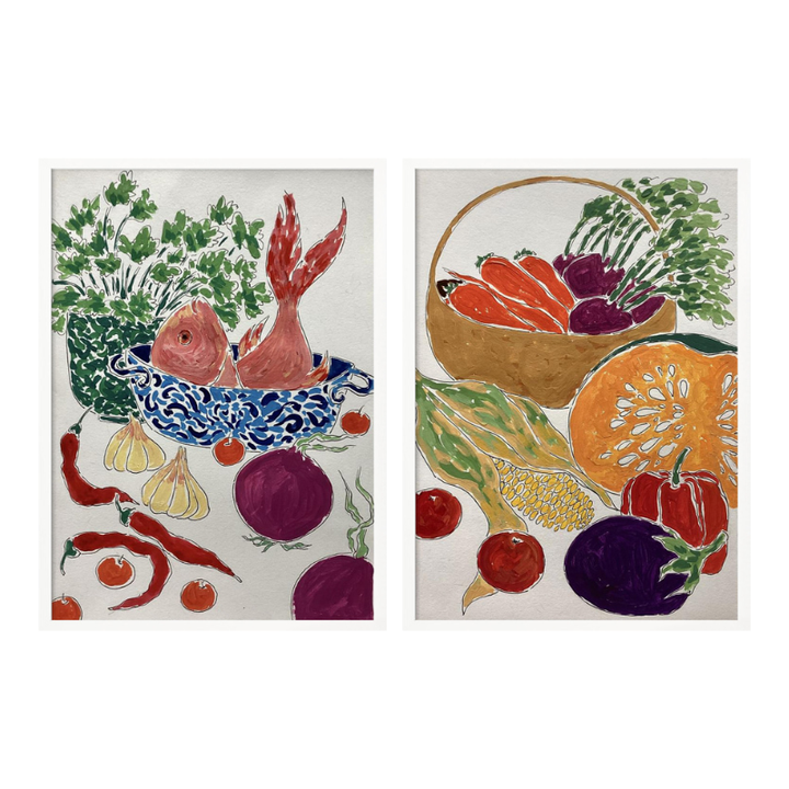 Set de cuadros "Mediterranean Kitchen"