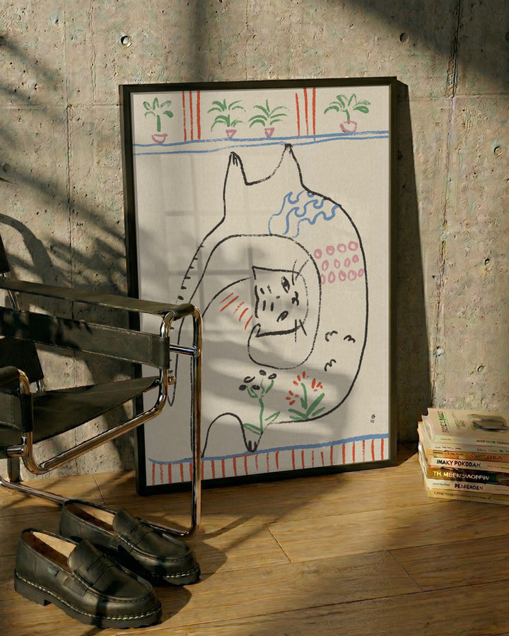 Cuadro "Playful Cats Illustration"