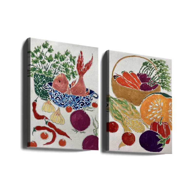 Set de cuadros "Mediterranean Kitchen"