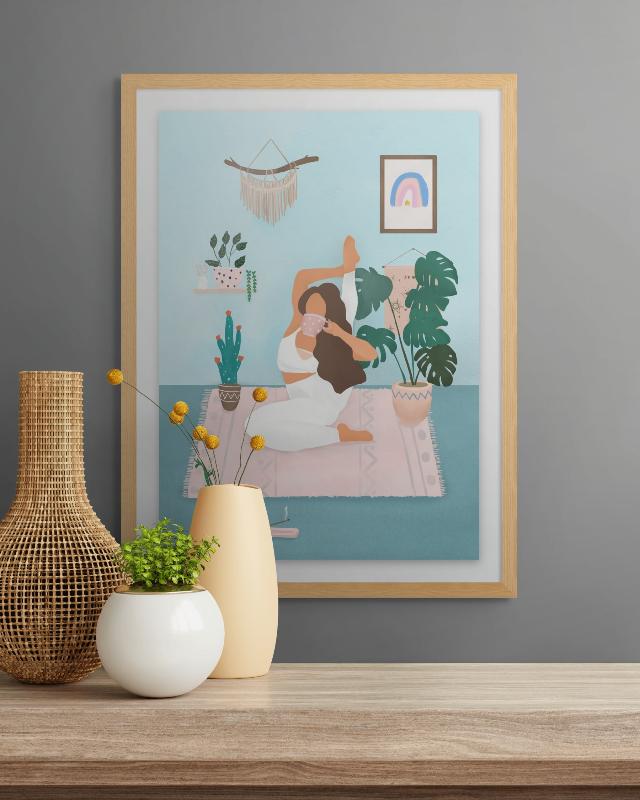 Yoga Time Art Print