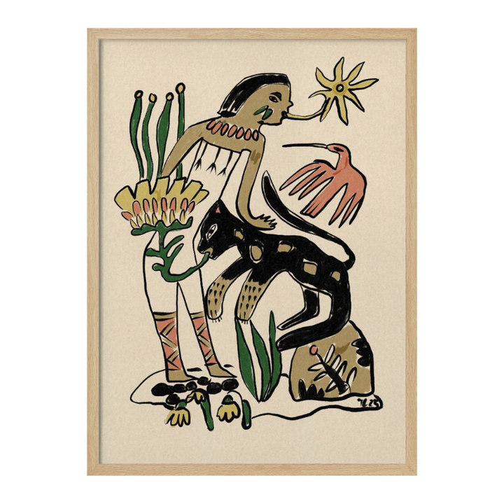 Cuadro "Folk Figure and Panther"