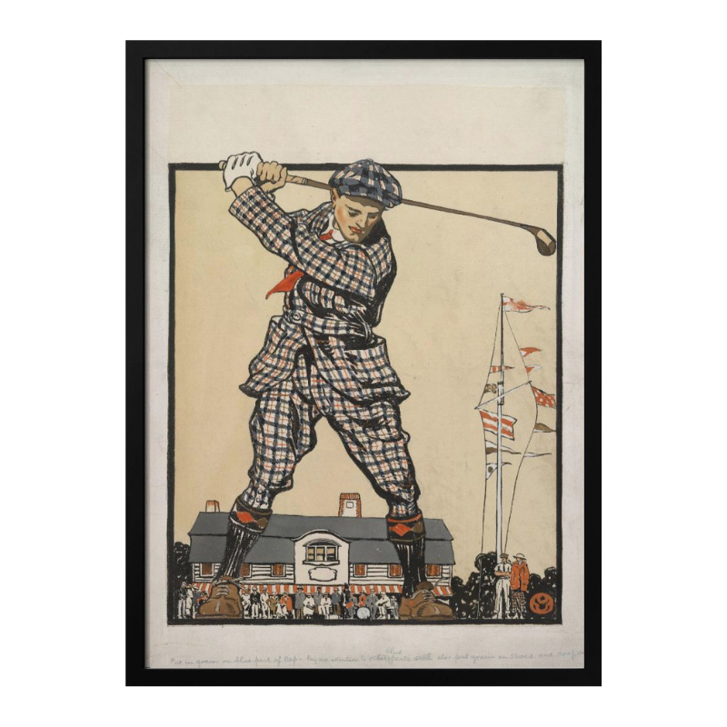 Man Swinging Golf Club Art Print