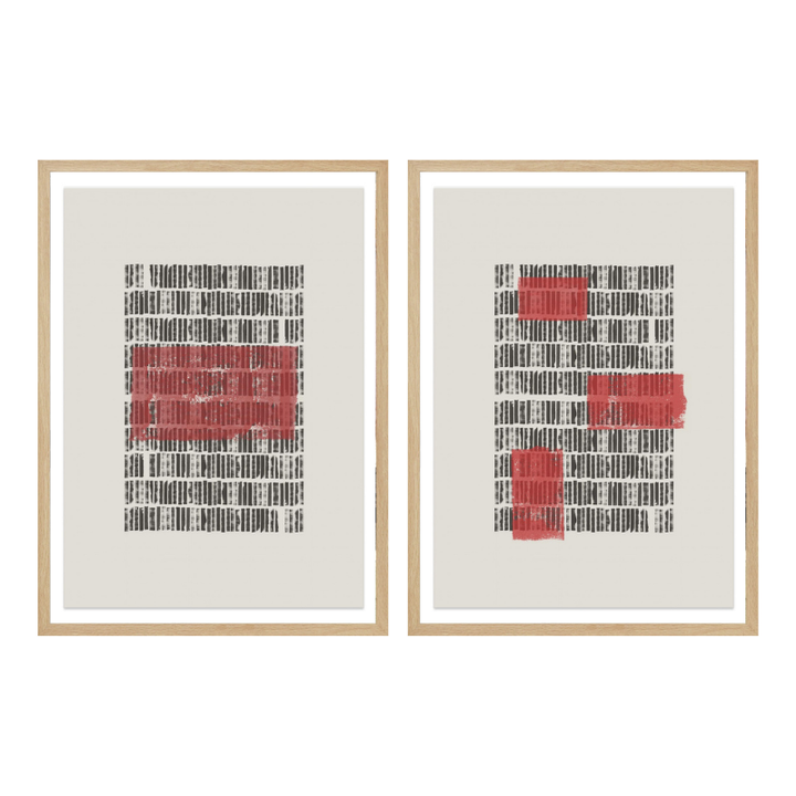 Set "Structured Contrast" Art Prints