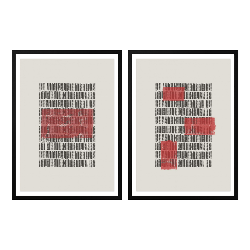 Set "Structured Contrast" Art Prints