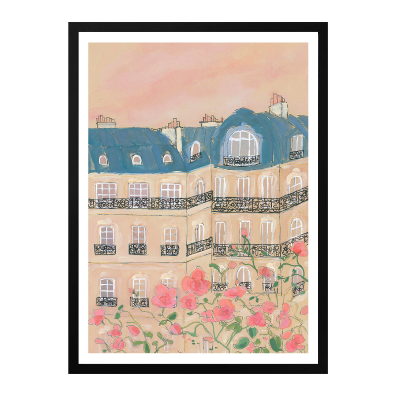 Cuadro "Sunset Over Paris Buildings"