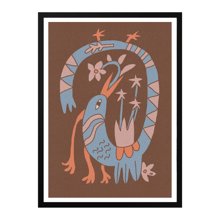 Cuadro "Whimsical Folk Bird"
