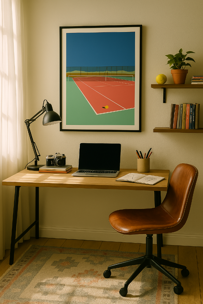 Cuadro "Tennis Court In the Desert"