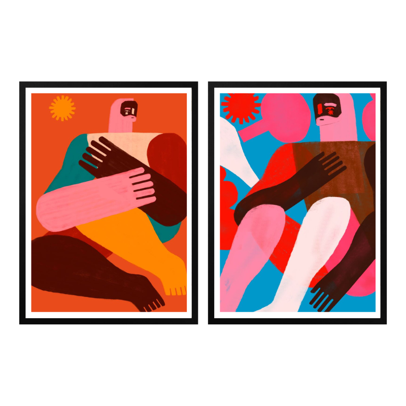 Set de cuadros "Bold & Barefoot"