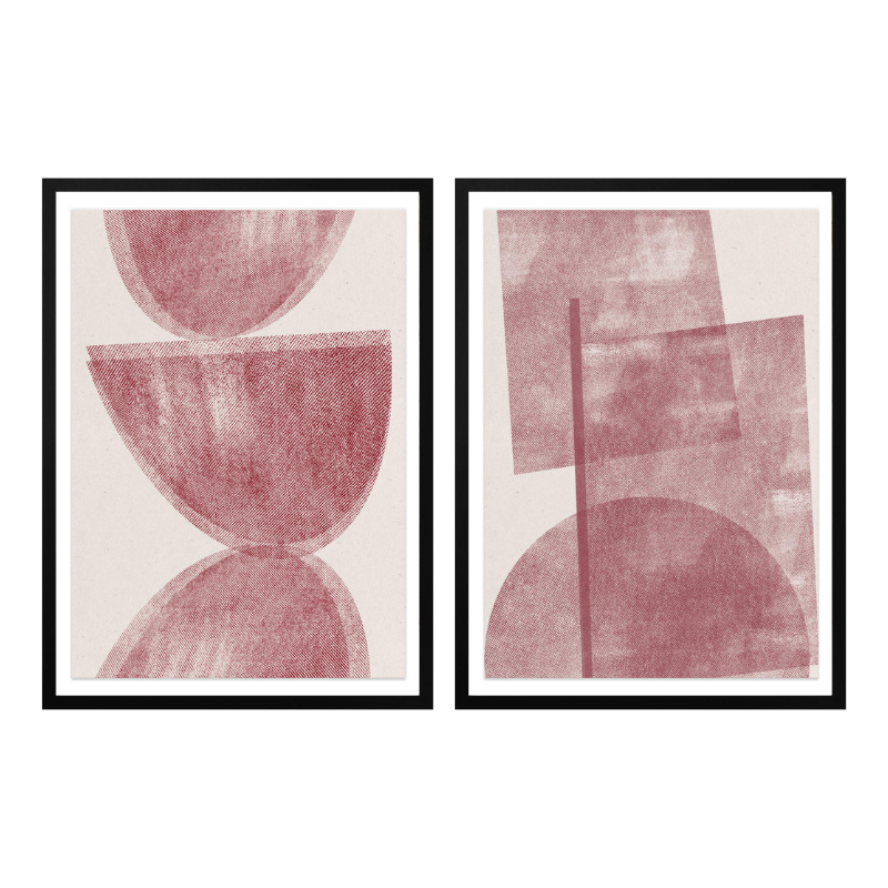 Set "Halftone Duo" Art Prints