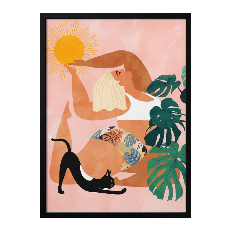 Tropical Yoga Art Print
