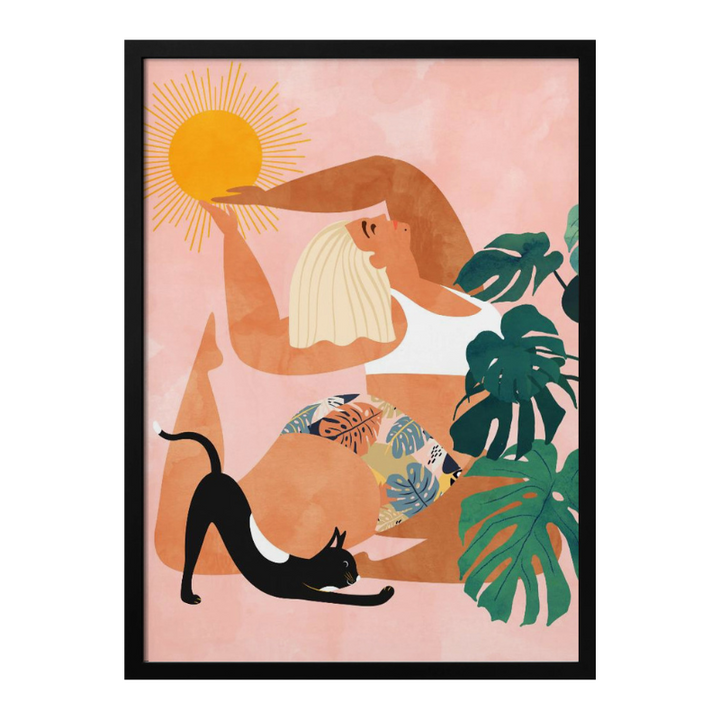 Tropical Yoga Art Print