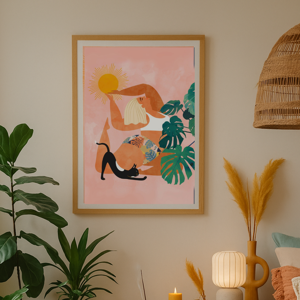 Cuadro "Tropical Yoga"