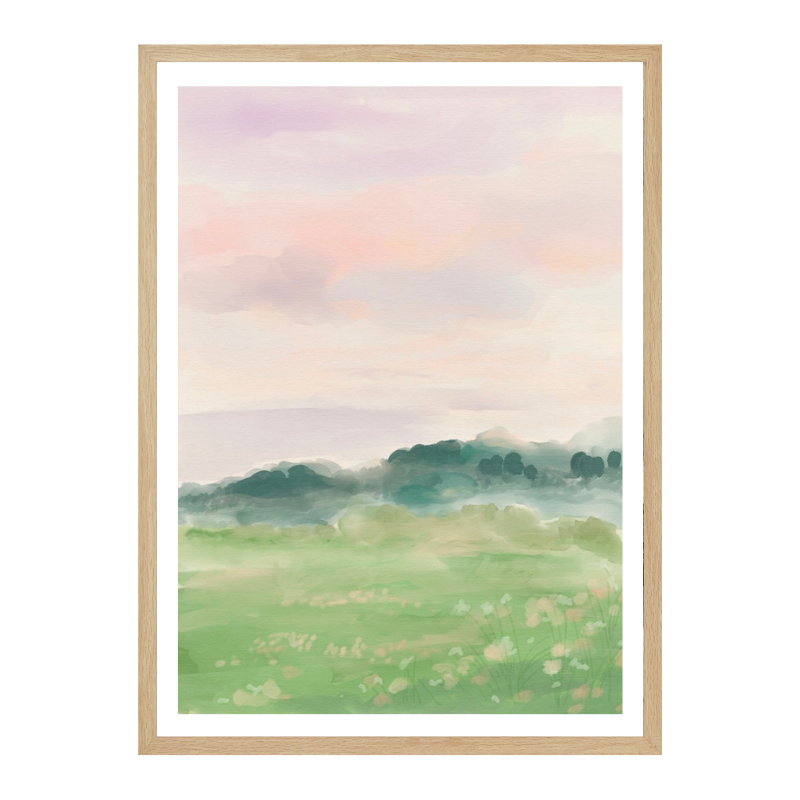Cuadro "Misty Morning Fields"