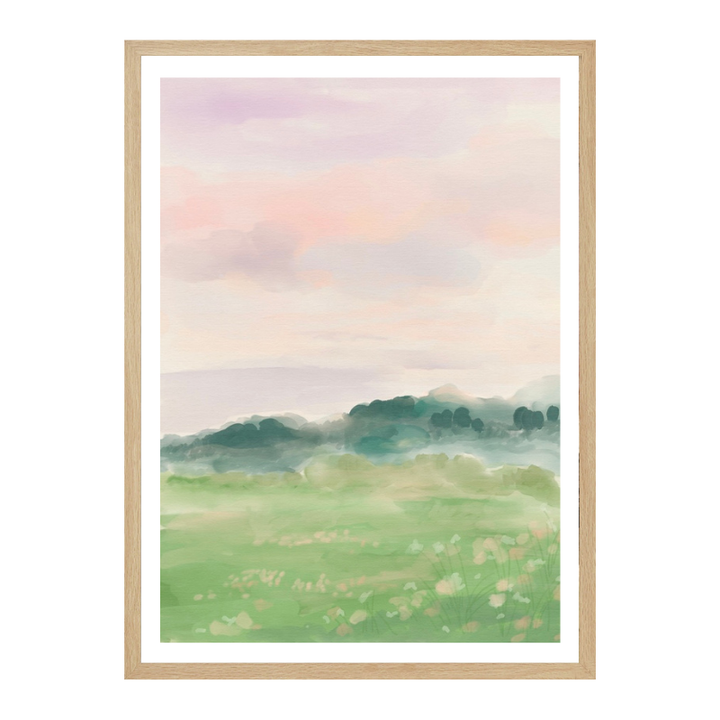 Cuadro "Misty Morning Fields"