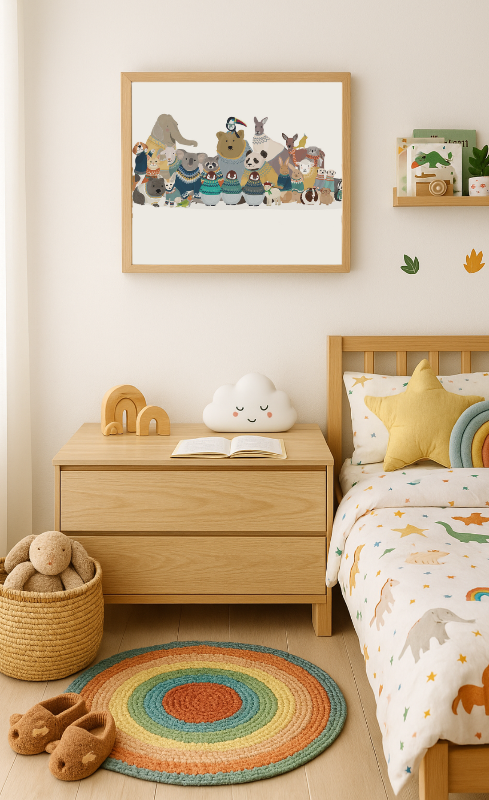 Big Group of Friends In Jumpers Art Print