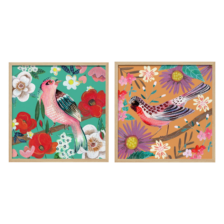 Set de cuadros "Tropical Birds"