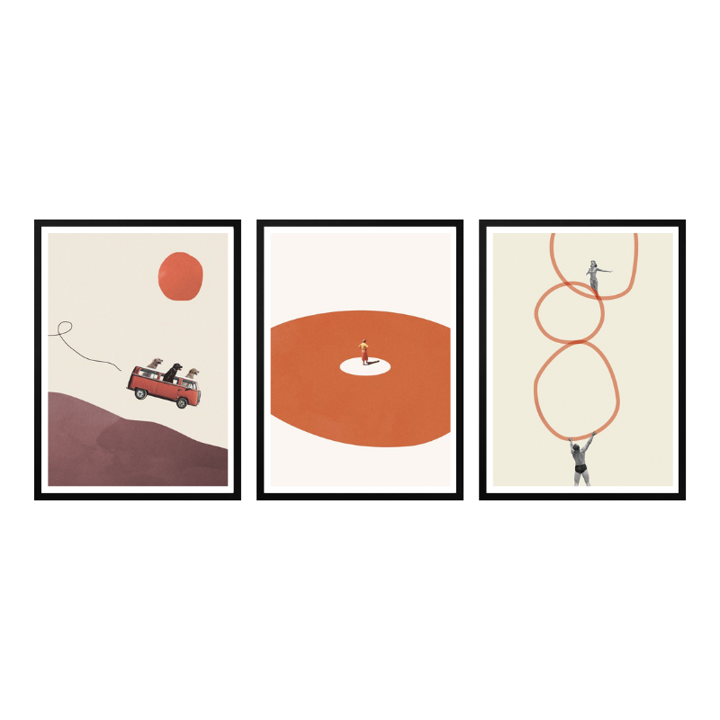 Set de cuadros "Surreal Playground"
