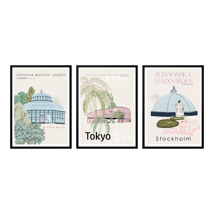 Set de cuadros "Gardens of the World"