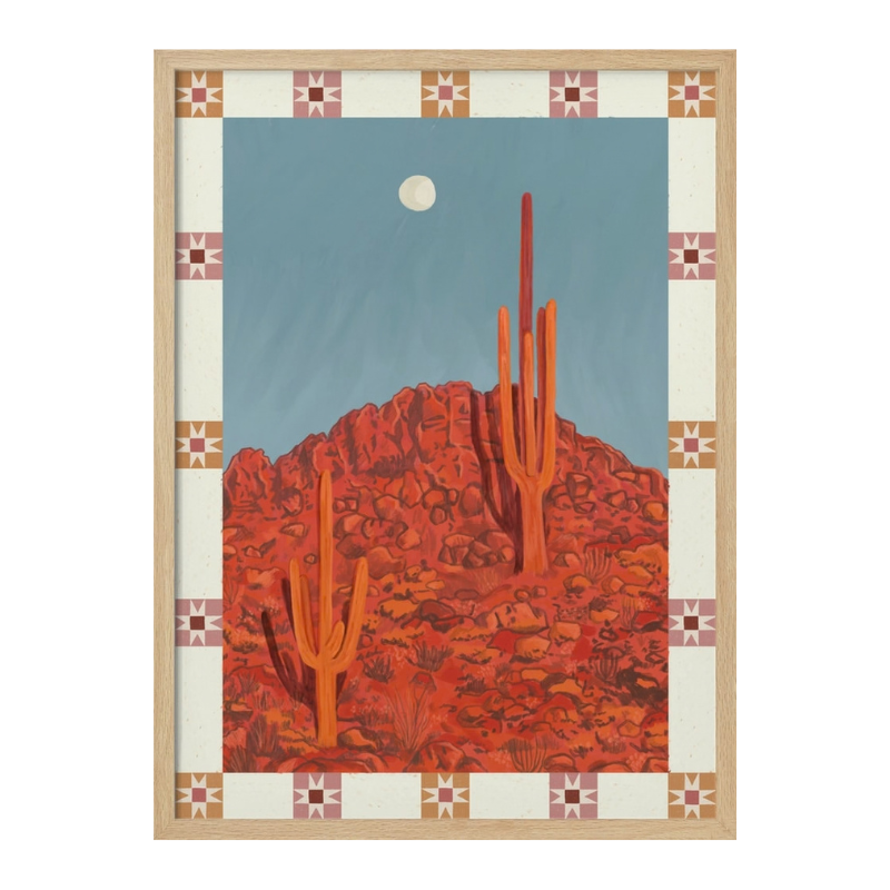 Cuadro "Desert Moon Saguaro"