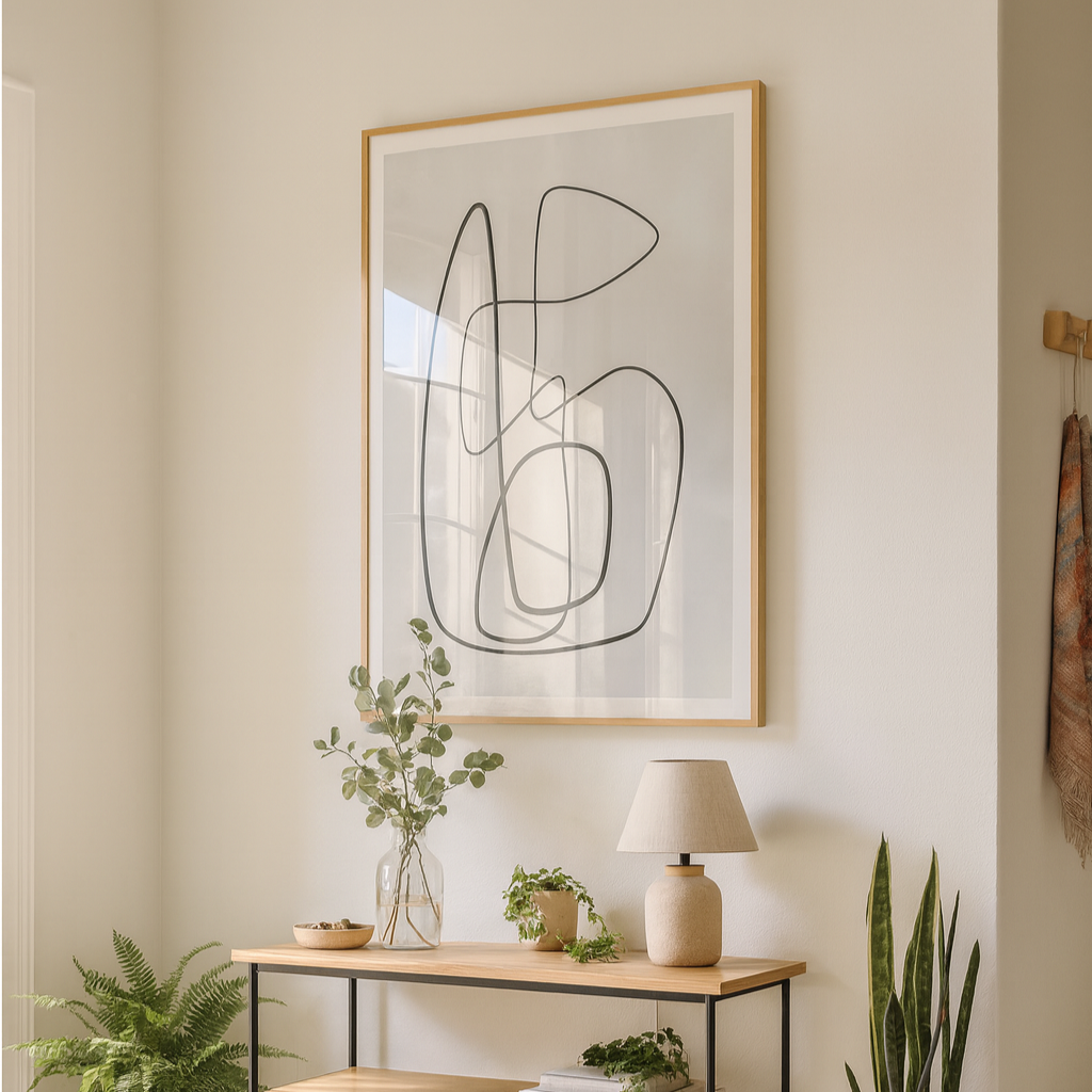 Cuadro "One line black"