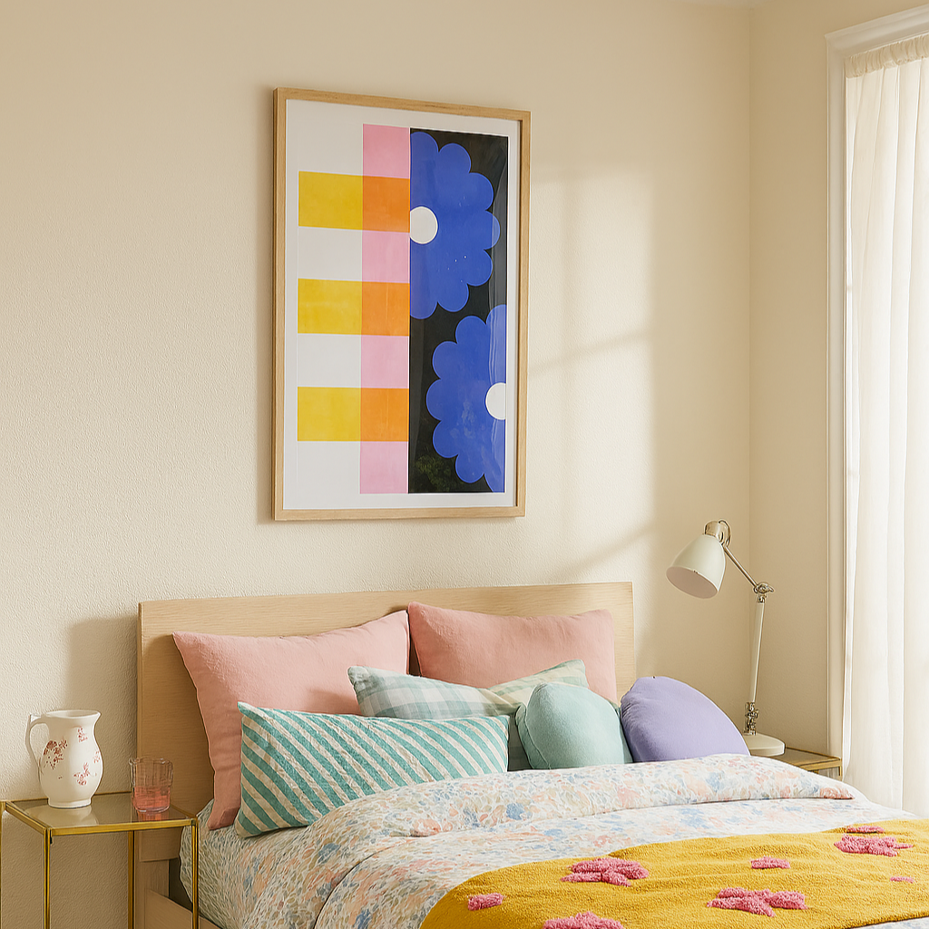 Cuadro "Two geometric flowers 2"