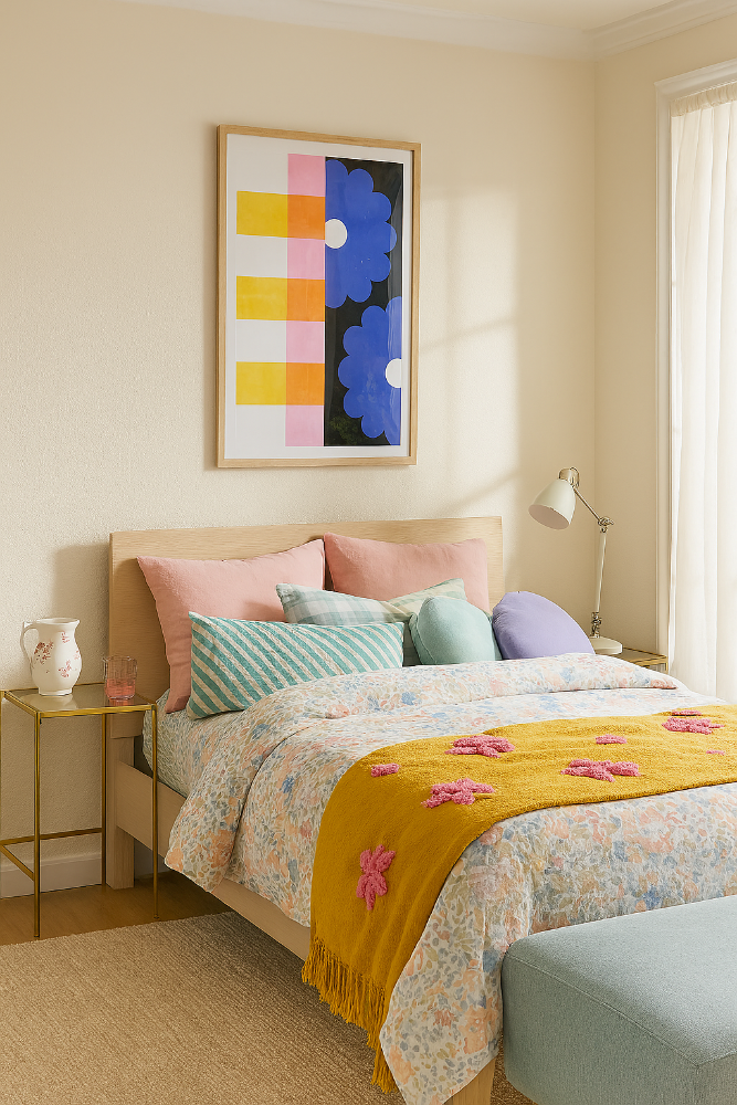 Cuadro "Two geometric flowers 2"