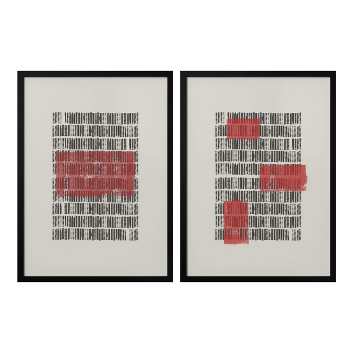 Set "Structured Contrast" Art Prints