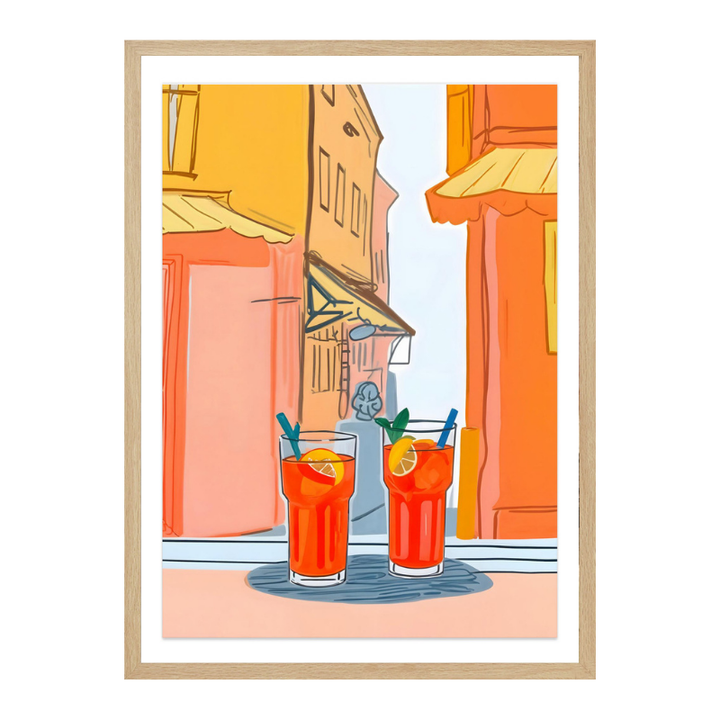 Two Aperols Please! Art Print