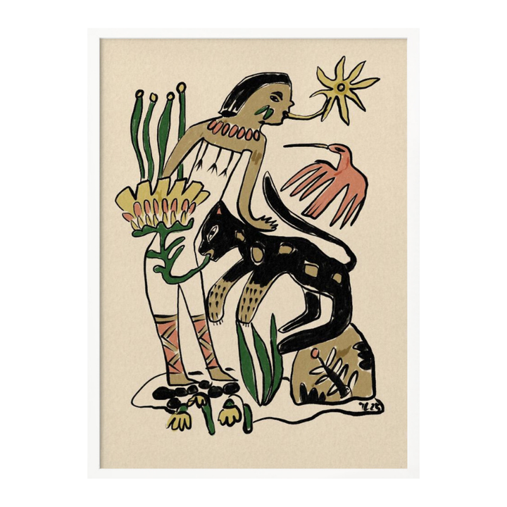 Cuadro "Folk Figure and Panther"