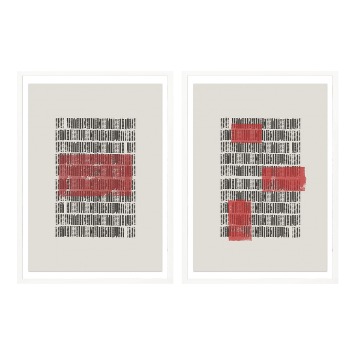 Set "Structured Contrast" Art Prints