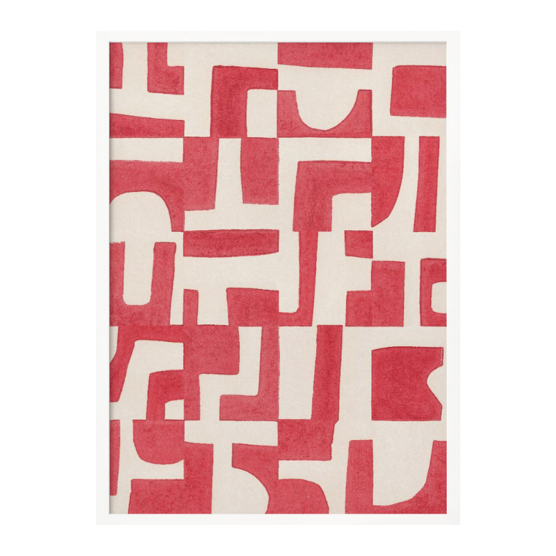 Red Puzzle Art Print