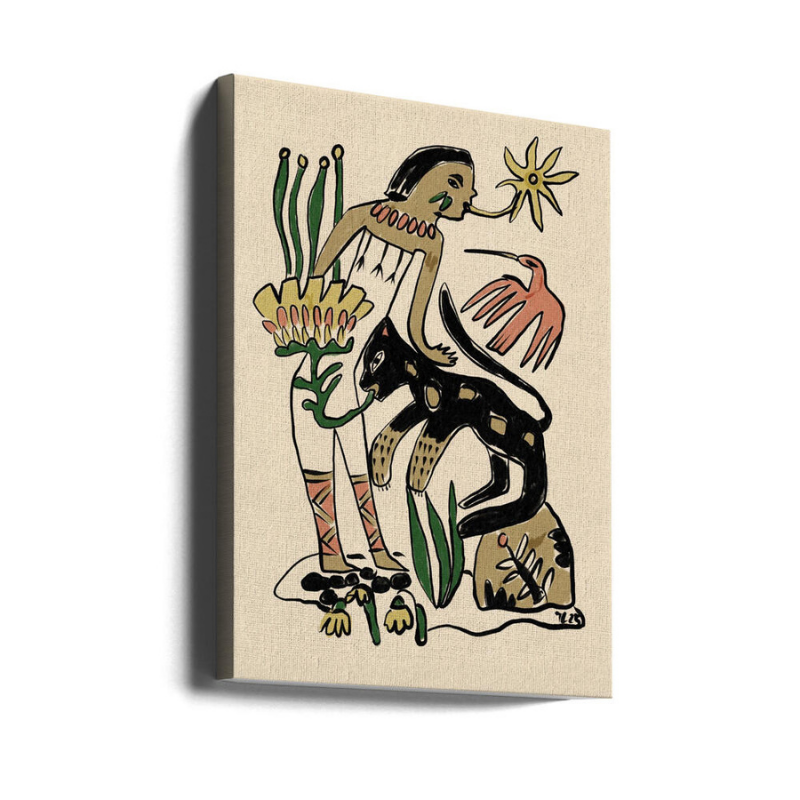 Cuadro "Folk Figure and Panther"
