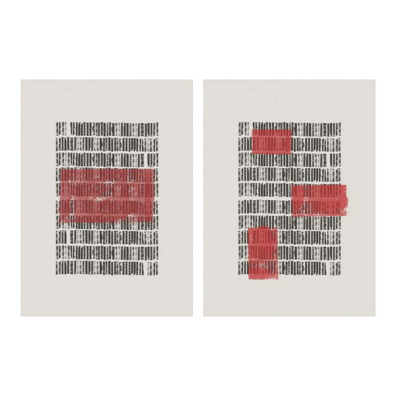 Set "Structured Contrast" Art Prints