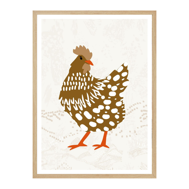 Cuadro "Brown hen on the grass"