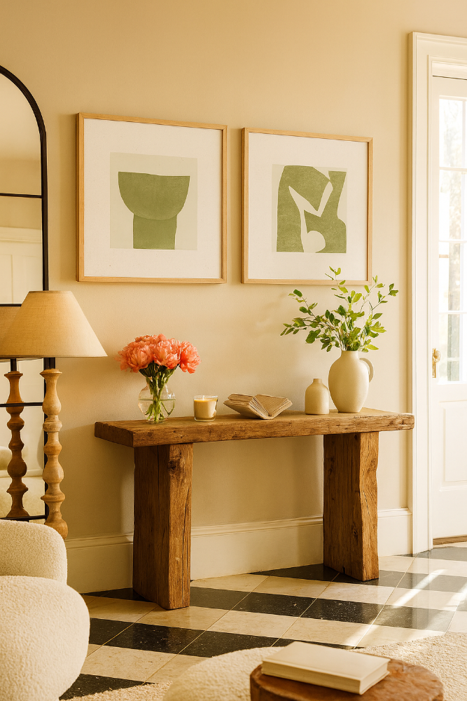 Cuadro "Green Geometric Harmony"