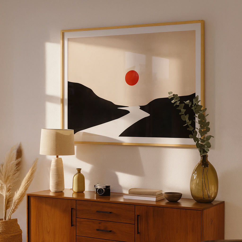 Cuadro "Red sun"